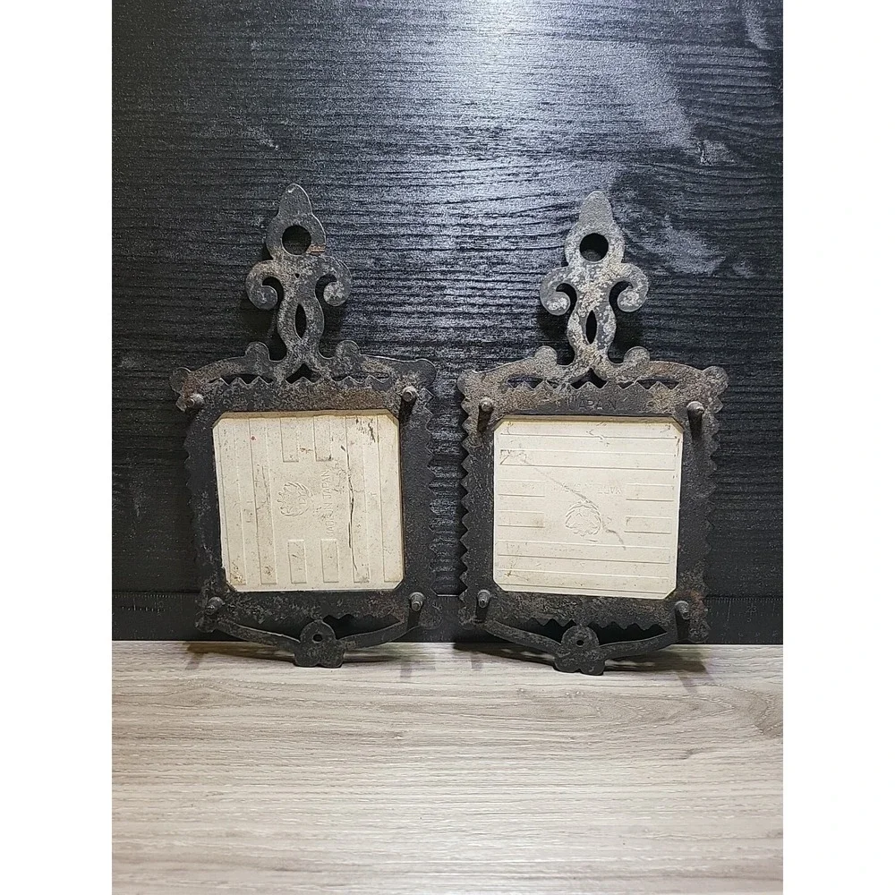 Set Of Two Vintage Trivets - Wine And Cheese Tiles